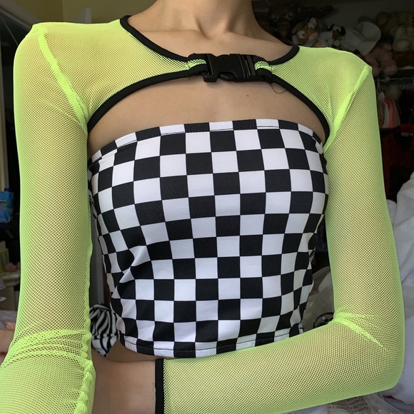 🖤🏁 New Checkered Tube Top 🏁🖤 - Picture 4 of 4